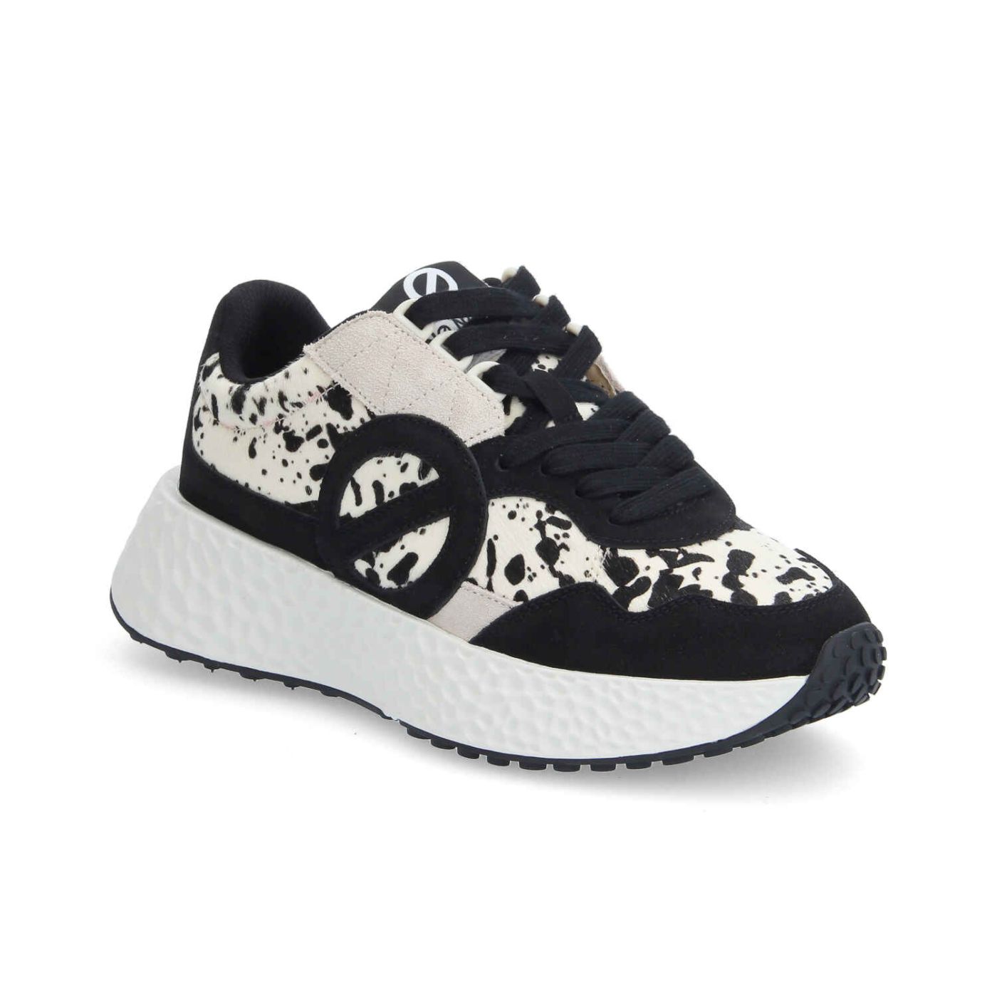 CARTER JOGGER W - SUEDE/P.COW - NOIR/BLANC